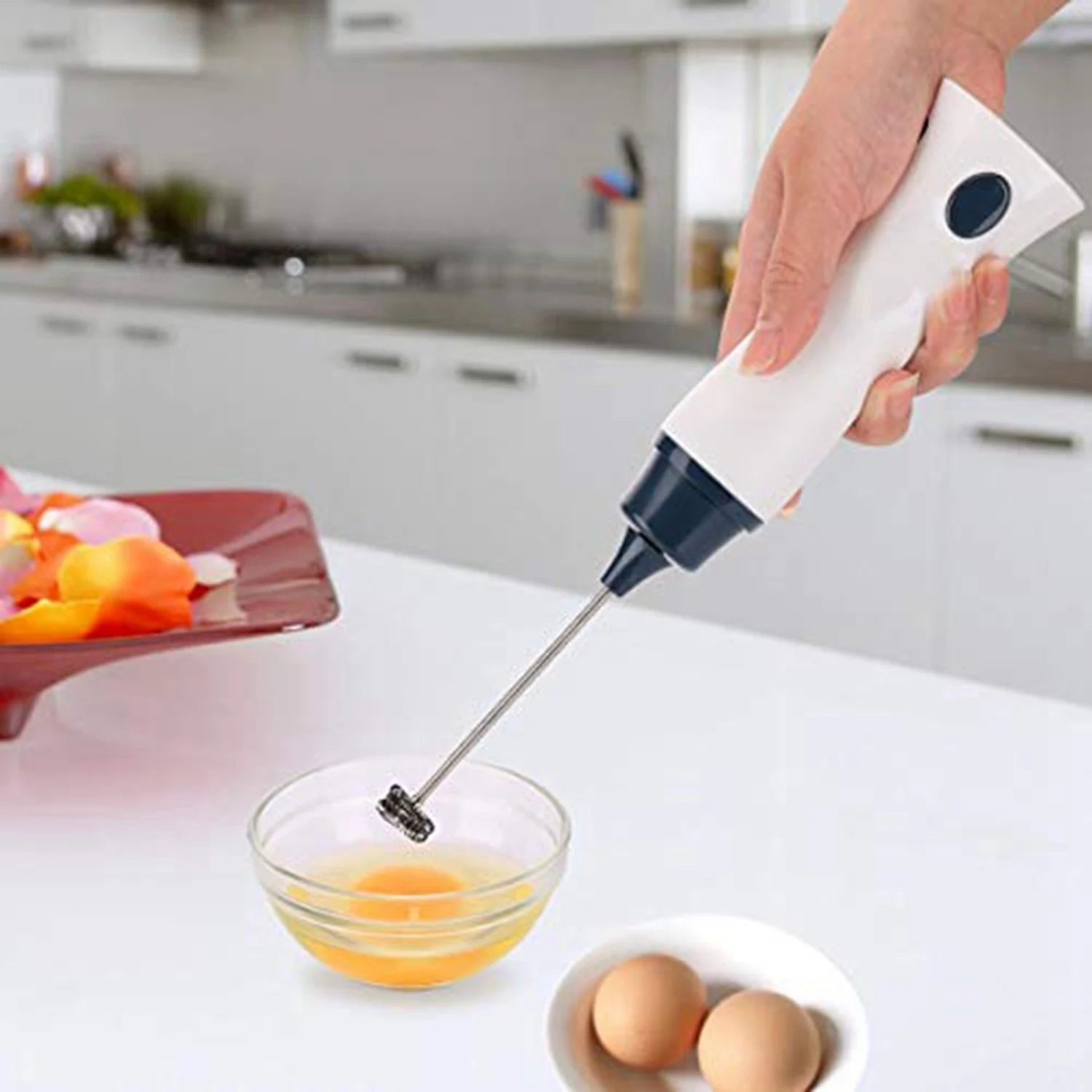 Handheld Electric Coffee Mixer Automatic Milk Foamer Egg Beater With Cover-KD101